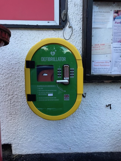 Image of the village defibrillator